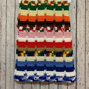 Vintage Handmade Crocheted Blanket Afghan Throw
